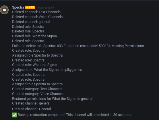 Server backup showcase